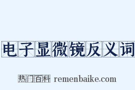 电子显微镜反义词是什么意思的图片